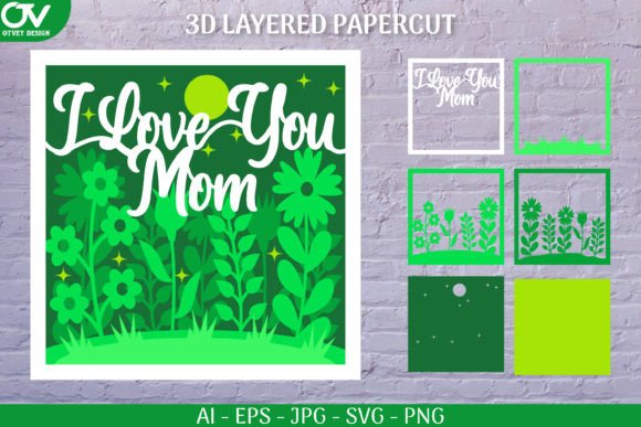 3D Shadow Box Floral I Love You: A 3D SVG Review