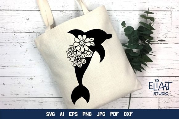 Dolphin SVG Silhouette: Graphics for Crafts