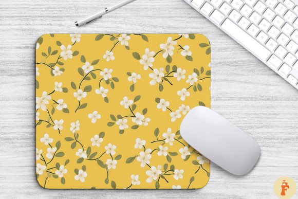 Elegant Small Ditsy White Flowers: Graphics & Patterns