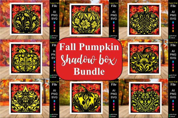 Fall Pumpkin Shadow Box Bundle: 3D SVG for Shadow Boxes