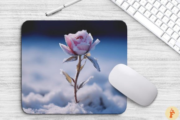 Flower in Ice Graphics for Backgrounds