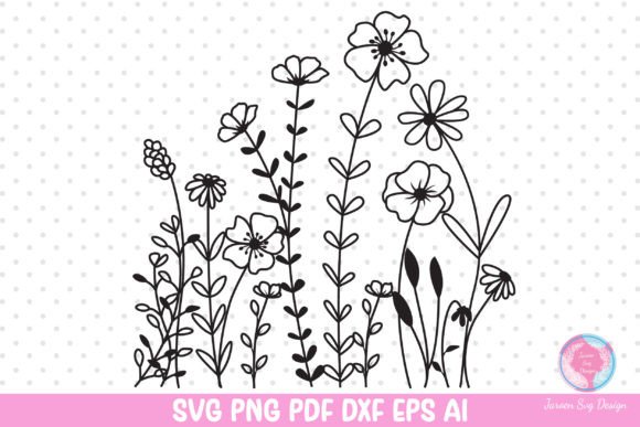 Flower SVG: Graphics for Print Templates