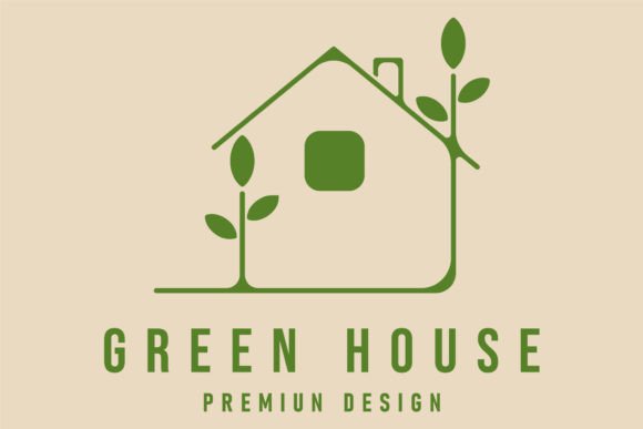 Green House Logo: Modern Graphics for Logos