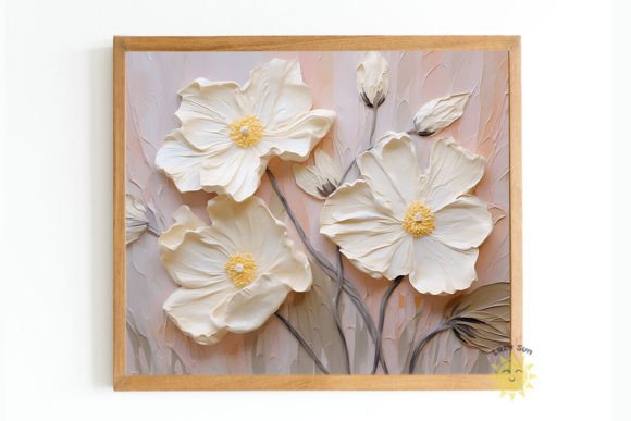 Impasto Flowers Backgrounds & Graphics