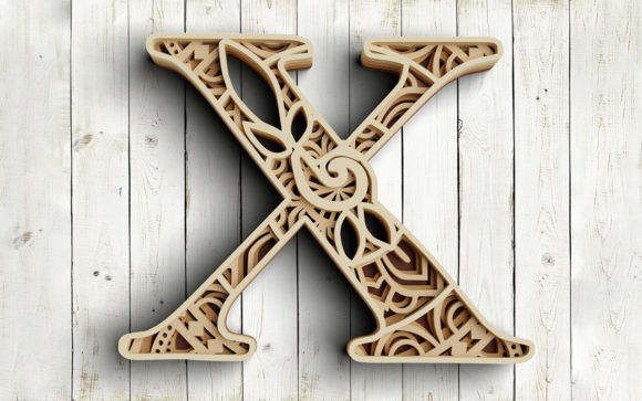 Layered Floral Letter X: Laser Cutting & Shadow Boxes