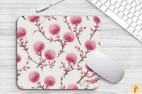 Lovely Mini Pink Flowers Mouse Pad Graphics & Patterns