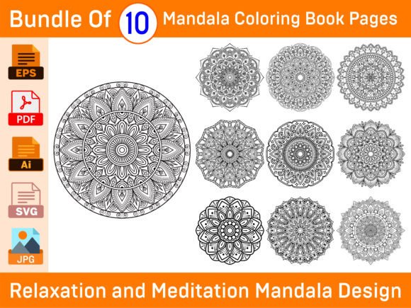 Mandala Coloring Pages & Graphics Bundle Review