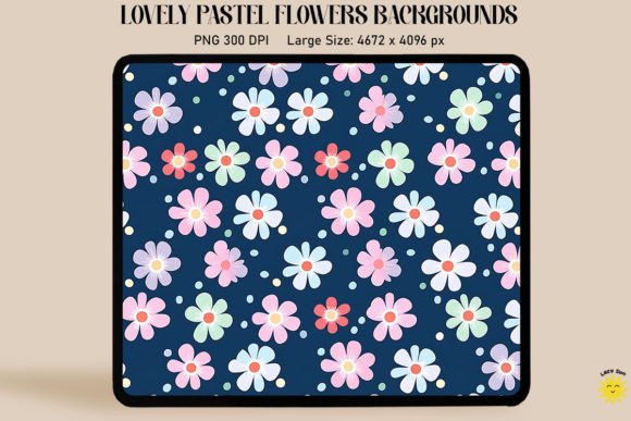 Pastel Flower Graphics for Brand Backgrounds