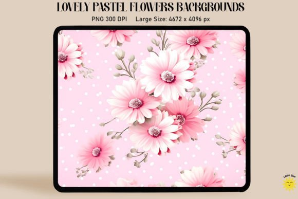Pink Pastel Flower Graphics & Backgrounds