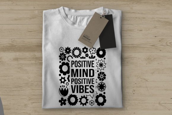 Positive Mind Positive Vibes 12 Graphics for T-Shirt Designs