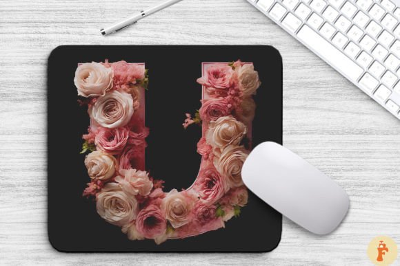 Reviewing Pink Flower Letter U Graphics & Backgrounds