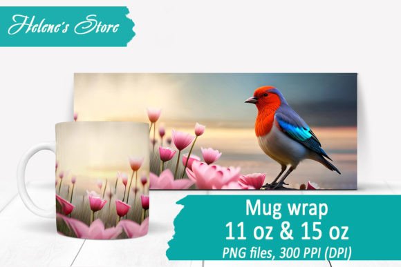 Reviewing the Birds and Flowers Mug Wrap Design