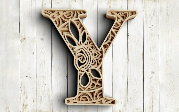Reviewing the Layered Floral Letter Y Design