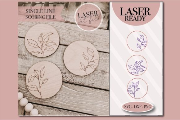 Round Floral Frame SVG for Laser Cutting Signs