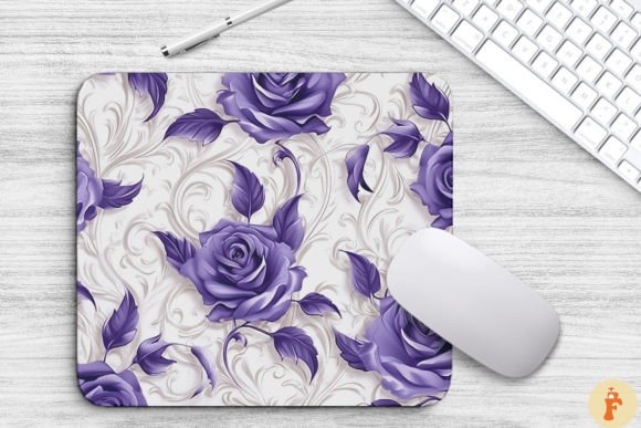 Royal Violet Glossy Roses Graphics & Backgrounds