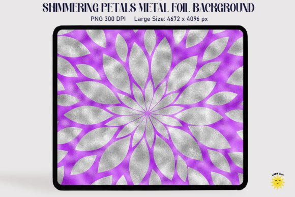 Shimmering Petals: Foil Graphics & Backgrounds
