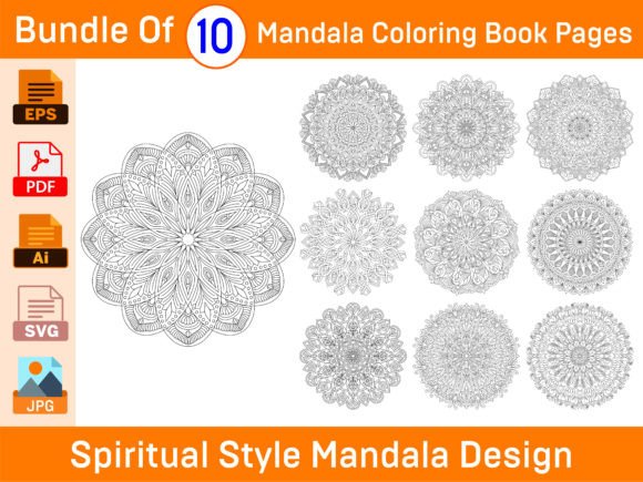 Spiritual Mandala Graphics for Coloring Pages