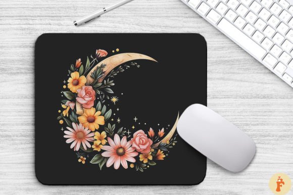 Vintage Crescent Moon Graphics and Backgrounds