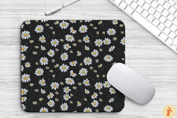 Vintage Small White Daisy Flowers: Graphics & Patterns