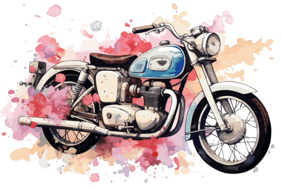 Watercolor Bicycle Graphics for Crafts & Blogs